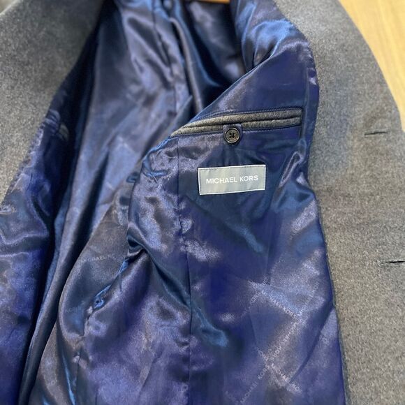 Michael Kors Wool Cashmere Blend Overcoat Walker Coat 36R Gray - Picture 14 of 14